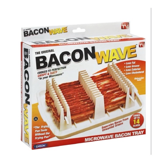 EMSON Bacon Wave, Microwave Bacon Tray - Picture 1 of 10